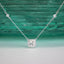 Cubic Zirconia Halo Pendant Necklace - Silver
