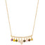 Dangling Bar CZ/Hamsa Necklace