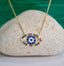 Multicolor Evil Eye Necklace - Gold