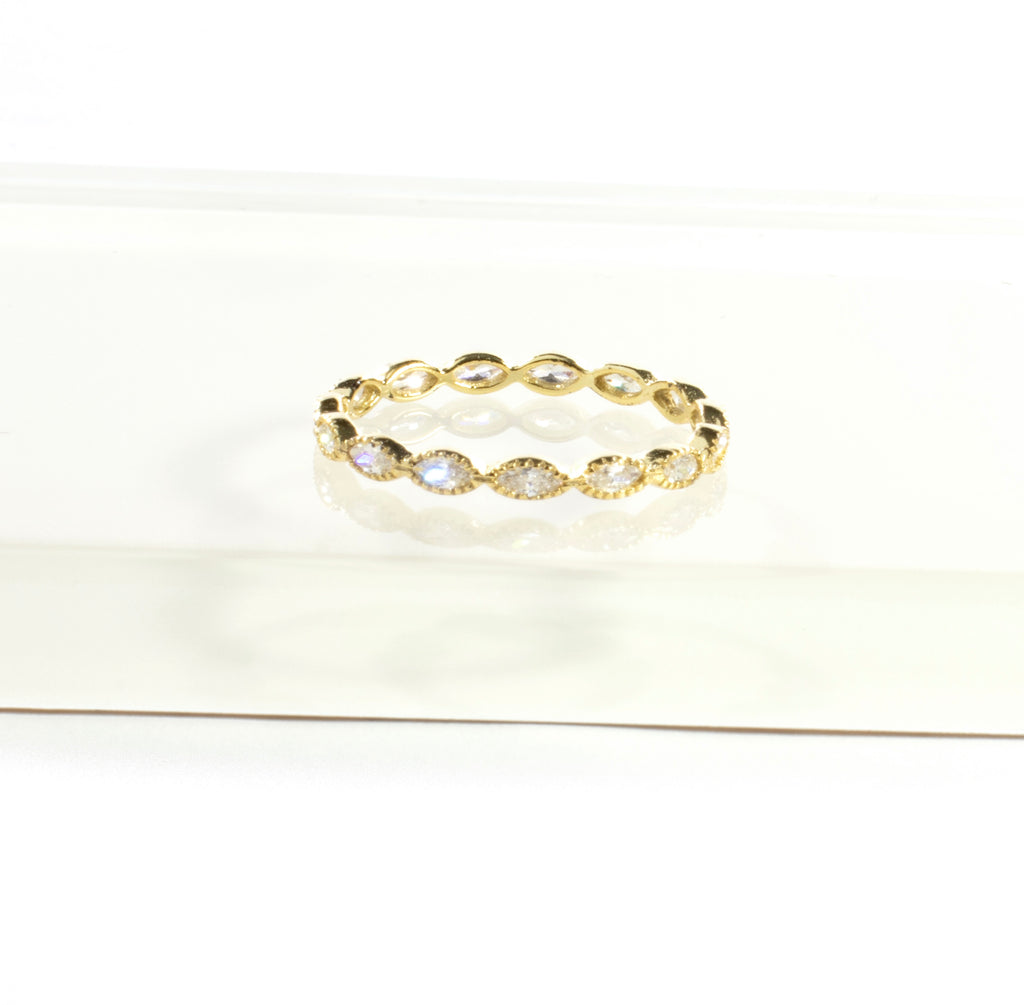 CZ Eternity Band - Gold and Silver
