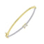 CZ Enamel Bangle Bracelet- Gold