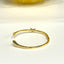 Heart CZ Bangle Bracelet - Silver and Gold