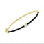 CZ Enamel Bangle Bracelet- Gold
