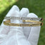 CZ Pave Bangle Bracelet - Gold or Silver