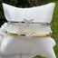 Heart CZ Bangle Bracelet - Silver and Gold