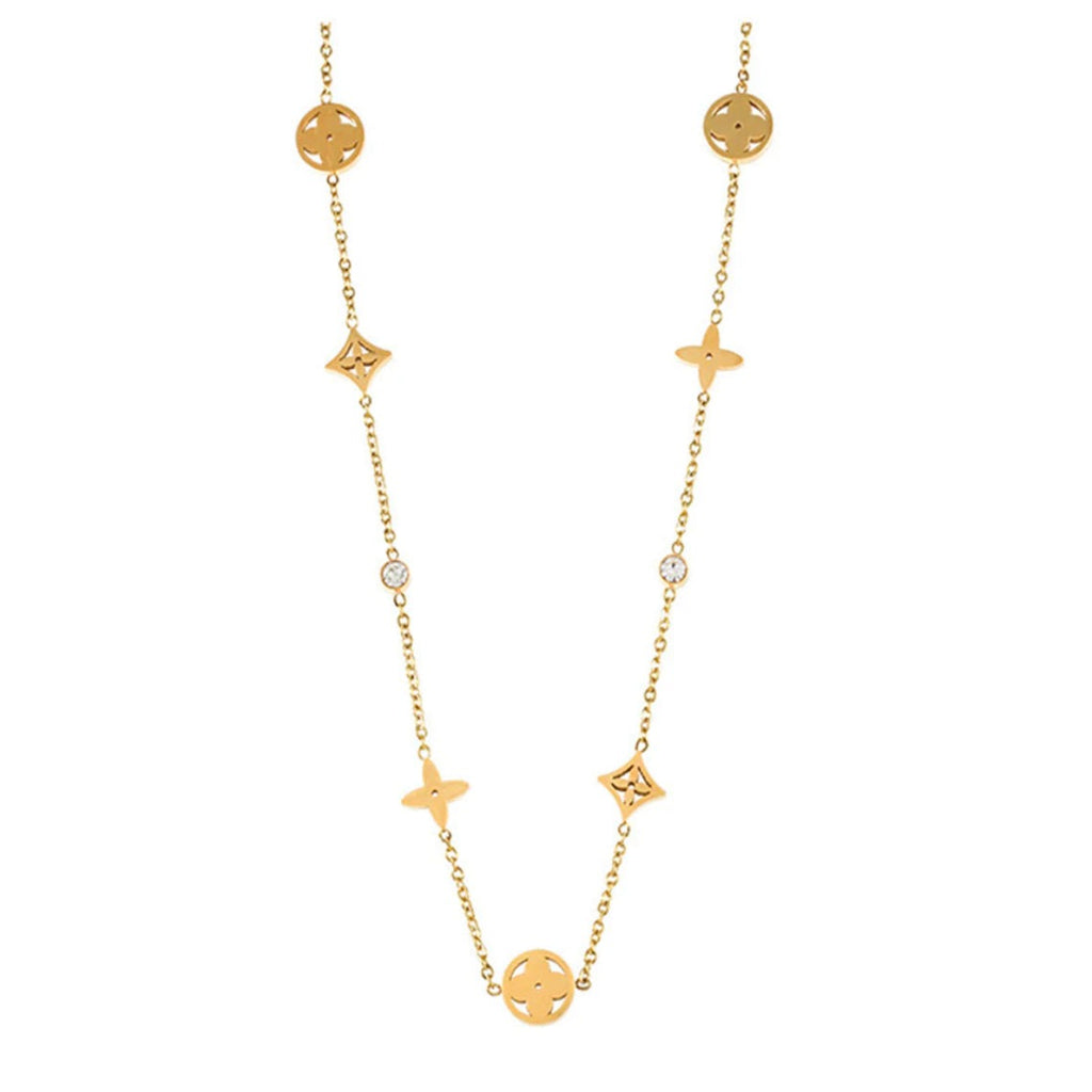 Designer Inspired Clover Necklace - Gold