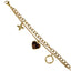 Titanium Steel Four-leaf Flower Heart Bracelet - Gold