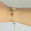 CZ Design Clover Chain Bracelet - Gold
