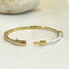 CZ Enamel Bangle Bracelet- Gold