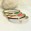 CZ Enamel Bangle Bracelet- Gold