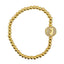 Stretch Beaded Initial Bracelet - Gold or Silver