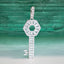 CZ Key Charm Pendant - Gold or Silver