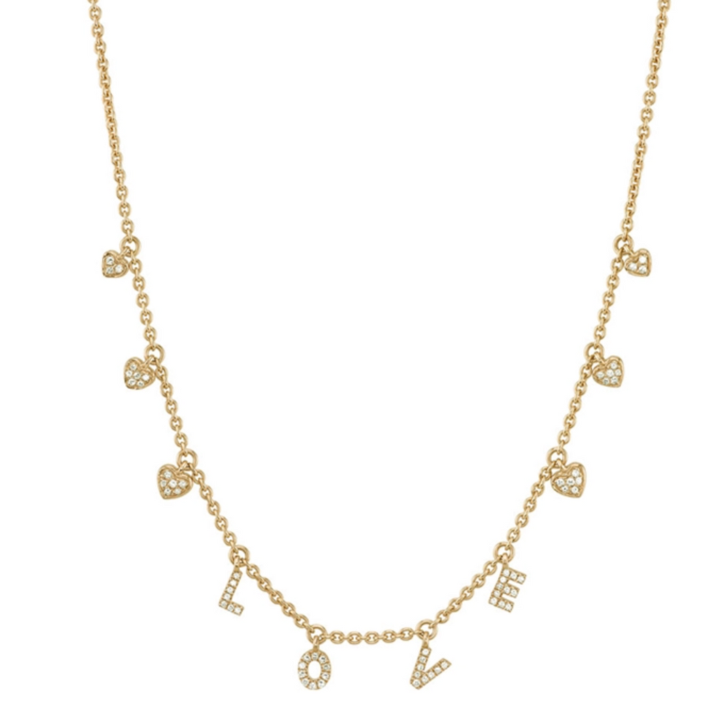 Love CZ Drop Choker - Gold