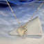Heart and Love CZ Pendant Necklace - Gold