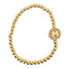 Stretch Beaded Initial Bracelet - Gold or Silver