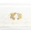 CZ Adjustable Double Butterfly Ring - Gold or Silver