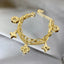 Four Leaf Clover Charms Bracelet - Gold and Silver