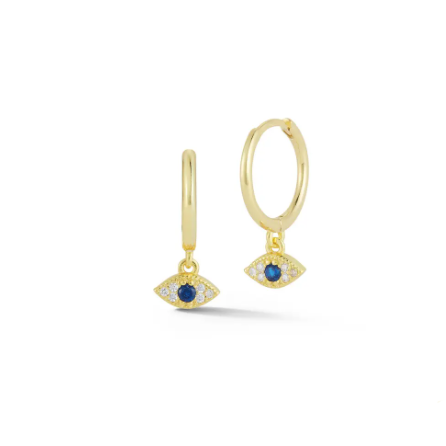 Mini Evil Eye Huggie Hoop Earrings