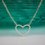 CZ Open Heart Necklace