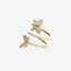 Double CZ Butterfly Ring - Gold