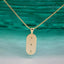 Bridesmaid CZ Tag Necklace - Gold