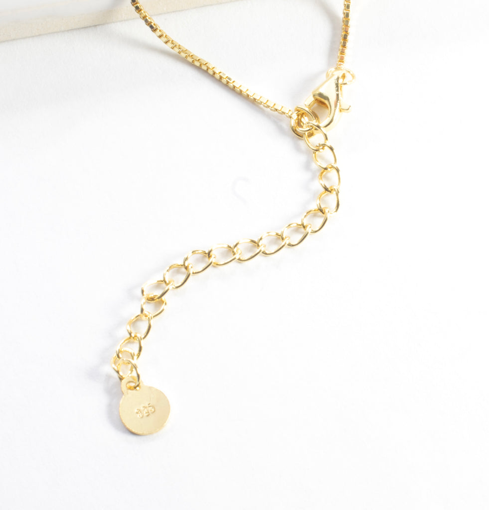 Bridesmaid CZ Tag Necklace - Gold