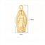 Stainless Steel Guadalupe Virgin Charm - Gold