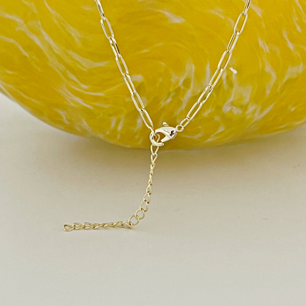 Lucky Pendant Paperclip Chain Necklace - Gold