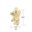 8 CM Plain Baby Pin With Bicycle Charm - Gold