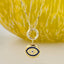 CZ Blue Evil Eye Pendant Paperclip Chain Necklace - Gold