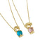 CZ Boy & Girl Pendant Necklace - Gold