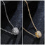 18K Gold Pave CZ Barrel Pendant Necklace - Gold And Silver