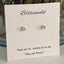 Bridesmaid Mini Bezel CZ Stud Earrings - Gold