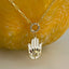 Enamel/CZ Hamsa Paperclip Chain Necklace - Gold