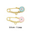 2.9 CM Evil Eye Baby Pin With Guardian Angel - Gold