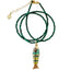 Enamel Fish Gemstone Necklace - Gold