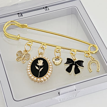 8 CM Plain Pin For Ladies - Gold