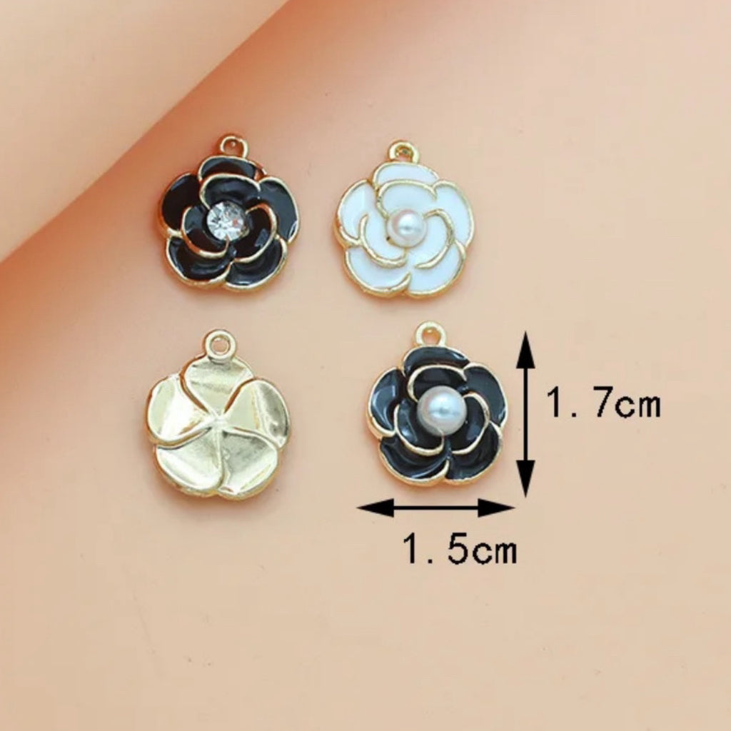 4 CM Pearl Pin For Ladies With Flower - Gold