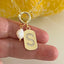 Personalized Initial/Freshwater Pearl Charms Necklace - Gold