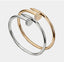 CZ Nail Bangle Bracelet - Gold or Silver