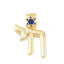 Blue Star Chai Necklace - Gold