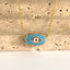 Enamel Mini Hamsa Pendant Necklace - Gold