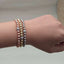 Tri-Tone Trio Stretch Bracelet Set - Gold, Rose Gold and Silver