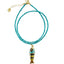 Enamel Fish Gemstone Necklace - Gold