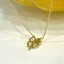 Bridesmaid CZ Small Clover Necklace - Gold