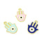 6.7 CM CZ Evil Eye Blue Pin For Babies - Gold