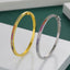 Kids Size Multicolor CZ Bangle Bracelet - Gold and Silver