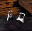 Sculpted Mini Hoop Earrings - Gold and Silver