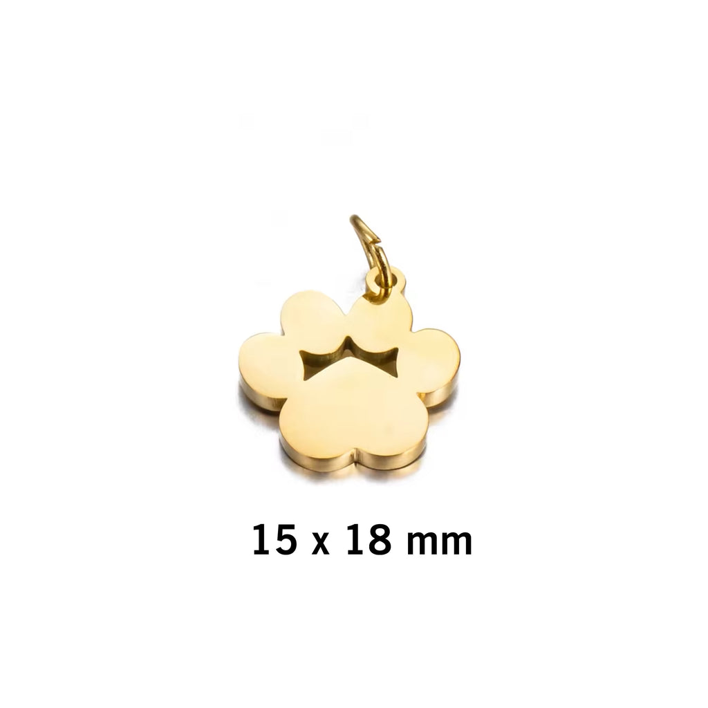 Stainless Steel Pow Charm - Gold