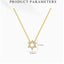 Small CZ David Star Pendant Necklace - Gold or Silver